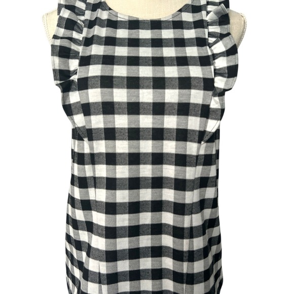 Ann Taylor Black and White Flutter Sleeve Blouse - Picture 1 of 8